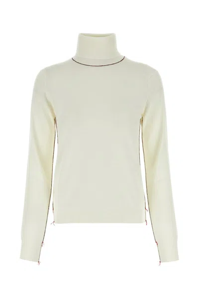 MAISON MARGIELA IVORY WOOL SWEATER