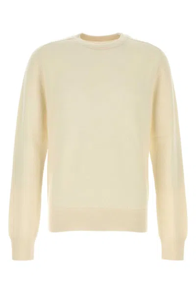 Maison Margiela Ivory Wool Sweater In Neutral