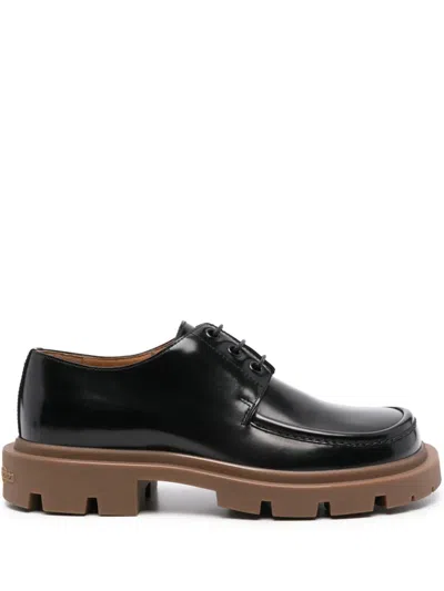 Maison Margiela Ivy Leather Derby Shoes In Black
