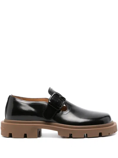 Maison Margiela Ivy Leather Loafers In Black