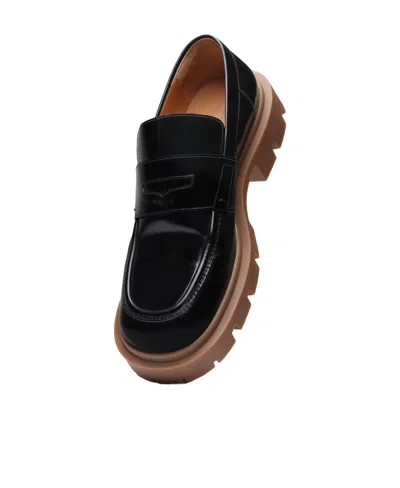 Maison Margiela Ivy Leather Loafers In Black
