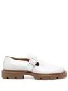 Maison Margiela Ivy Leather Monk Loafers In White