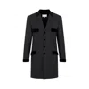 Maison Margiela Charcoal Gray Wool Long Jacket In Grey