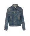 Maison Margiela Long-sleeved Denim Jacket In Blue