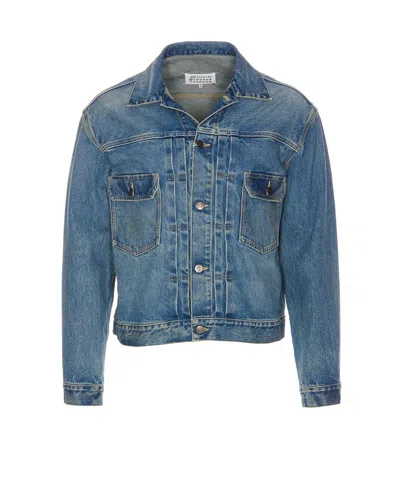 Maison Margiela Sportsjacket Jacket In Blue