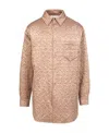 Maison Margiela Jacquard Quilted Shirt In Nude