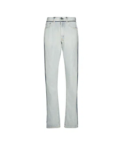 Maison Margiela Japanese Denim Turn-up Jeans In Blue