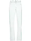 Maison Margiela Japanese Denim Turn-up Jeans In White