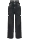 Maison Margiela Loose-fit Jeans With Stylish Slash Detailing In Black