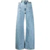 Maison Margiela High-waisted Cut-out Jeans With Wide Leg Silhouette