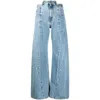 Maison Margiela High-waisted Cut-out Jeans With Wide Leg Silhouette