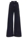 Maison Margiela Asymmetric Wide Leg Cotton Denim Jeans