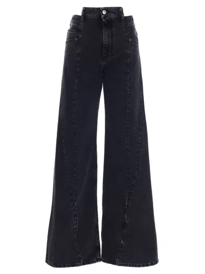 Maison Margiela Jeans Asymmetrical Waist In Black