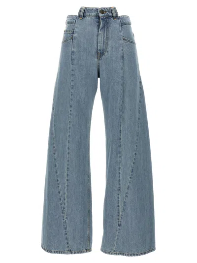 Maison Margiela Jeans Asymmetrical Waist In Blue