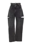 Maison Margiela High-waisted Black Denim Jeans With Relaxed Straight-leg Fit In Black