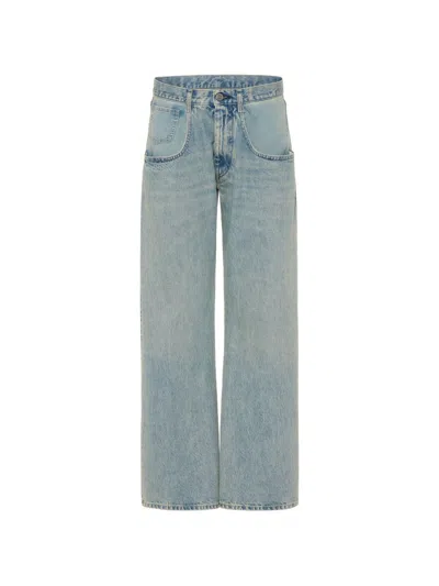 Maison Margiela Straight-leg Jeans With Exaggerated Pocket In Black
