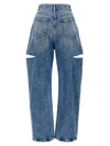 Maison Margiela Loose Fit Denim Jeans With Slash Details Clothing In Blue