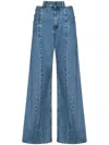 Maison Margiela Wide Leg Jeans In Blue
