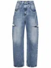 Maison Margiela Loose Fit Denim Jeans With Slash Details Clothing In Blue