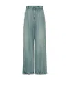 Maison Margiela Pleat Jeans Woman Light Blue