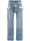 Maison Margiela Blue Jeans With Contrast Pockets In Blue