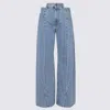 Maison Margiela Wide-leg Denim Jeans With Unique Panel Effect In Blue