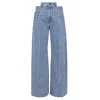 Maison Margiela Wide-leg Denim Jeans With Unique Panel Effect In Blue