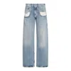 Maison Margiela Blue Jeans With Contrast Pockets In Blue