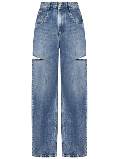 Maison Margiela High-waist Wide-leg Jeans In Clear Blue