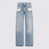 Maison Margiela Blue Jeans With Contrast Pockets In Blue