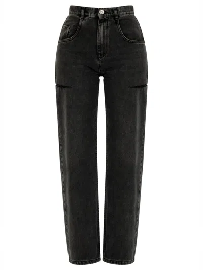 Maison Margiela Jeans Con Dettaglio Cut Out In Black