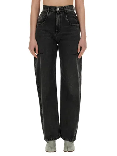 Maison Margiela Jeans Con Dettaglio Cut Out In Black