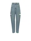 Maison Margiela Denim Jeans With Slash Details Woman Blue Jeans In Blue