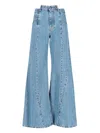 Maison Margiela Wide Leg Jeans In Blue