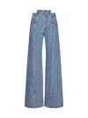 Maison Margiela Asymmetrical Waist Jeans In Denim Blue