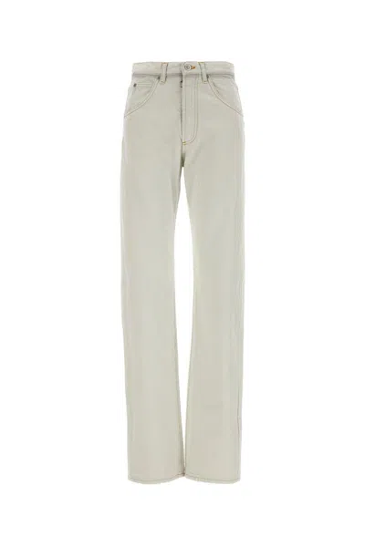 Maison Margiela Button Detailed Straight Leg Jeans In Gray