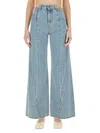 Maison Margiela High-waisted Cut-out Jeans With Wide Leg Silhouette
