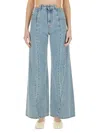Maison Margiela High-waisted Cut-out Jeans With Wide Leg Silhouette