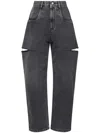 Maison Margiela High-waisted Tapered Jeans In Gray