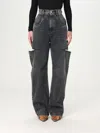 Maison Margiela Cutout High-rise Wide-leg Jeans In Schwarz