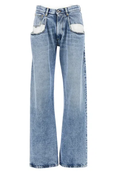 Maison Margiela Tagli Laterali Jeans Light Blue