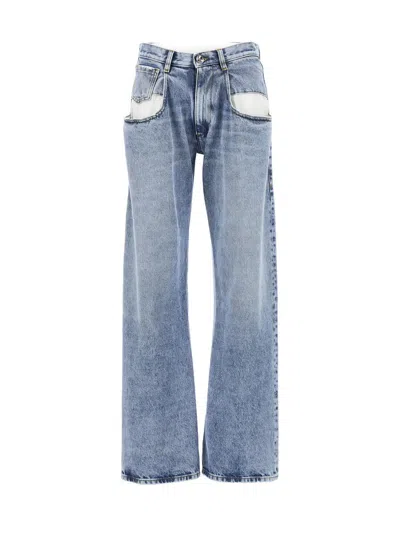 Maison Margiela Jeans Tagli Laterali In Blue