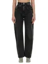 Maison Margiela Jeans With Cut Out Detail In Black