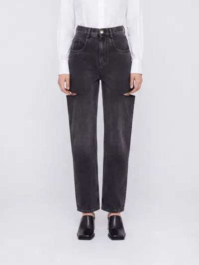 Maison Margiela Jeans Woman In Black