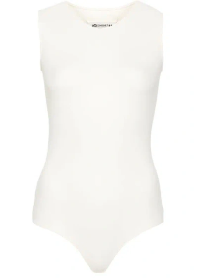 Maison Margiela Jersey Bodysuit In White