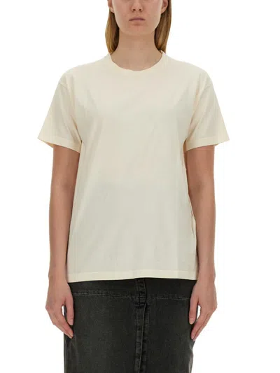 Maison Margiela Jersey T-shirt In Powder