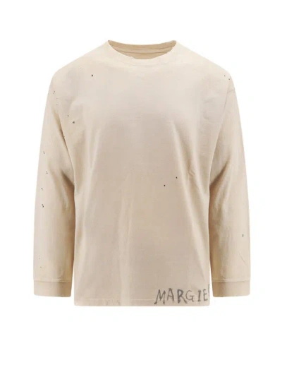 MAISON MARGIELA JERSEY T-SHIRT WITH DESTROYED EFFECT