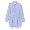 Maison Margiela Blue Striped Romper In Blue
