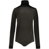 Maison Margiela Four-stitch Sheer Bodysuit In Black