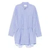 Maison Margiela Blue Striped Romper In Blue